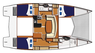 Catamaran 3900 3 cabins for charter in Phuket Thailand